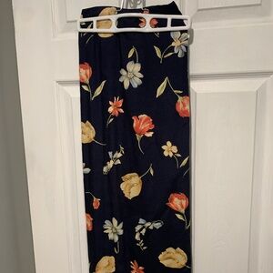 Faux wrap skirt Navy Floral